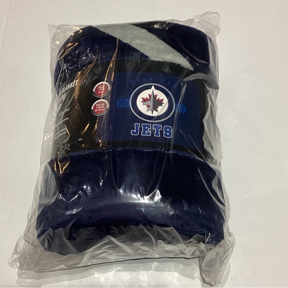 NHL Winnipeg Jets Jumbo Sized Plush Blanket 66" x 90" Officially Licensed